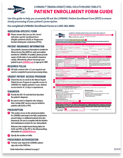 Download the LIVMARLI ‘How to Fill Out the Patient Enrollment Form’ guide